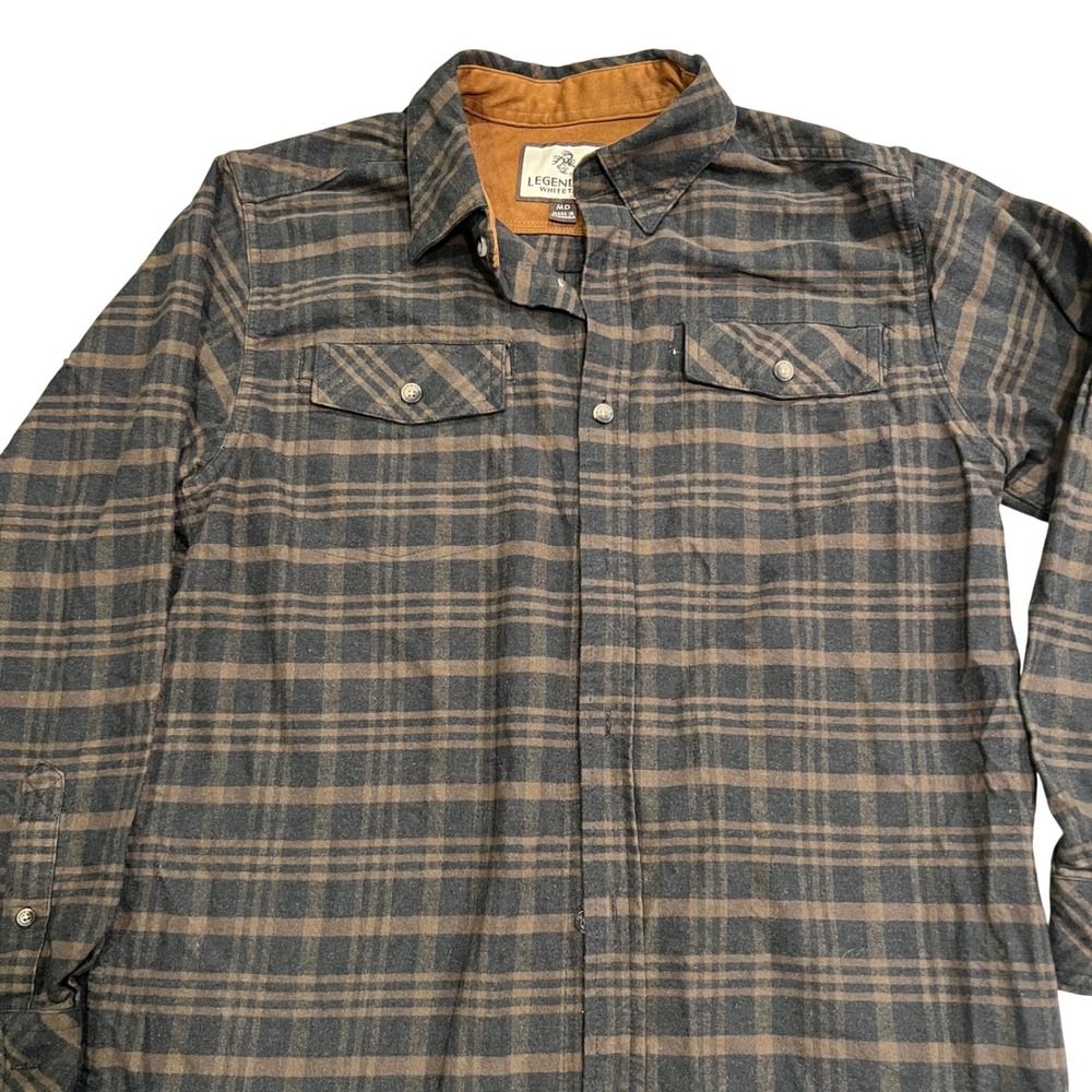 Legendary Whitetails Men Plaid Flannel Long Sleeve Button Up Shirt Size Medium - Picture 2 of 7